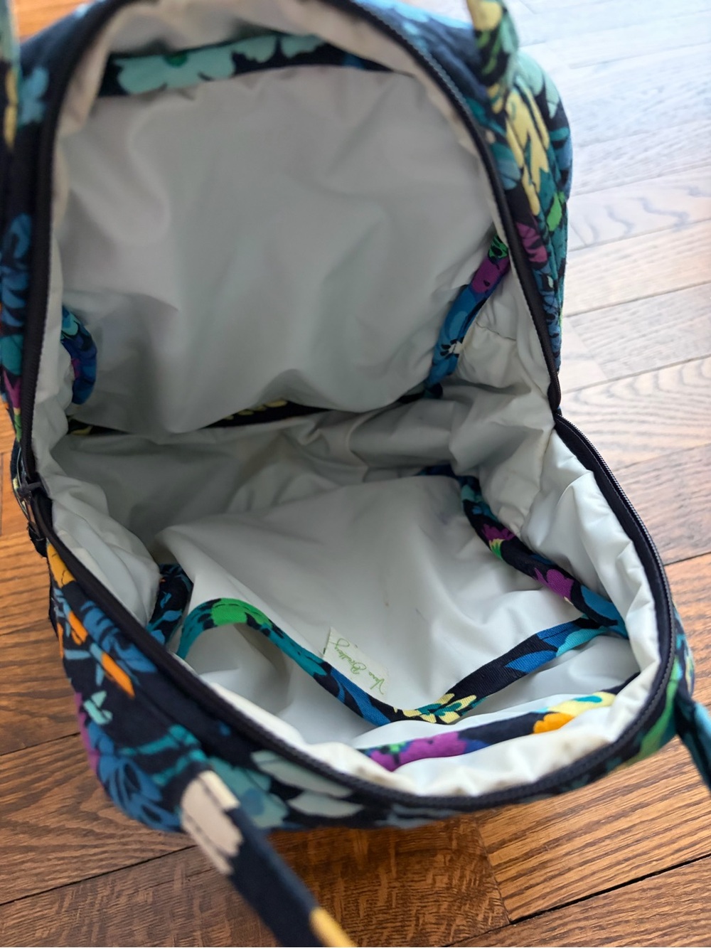 Vera Bradley Midnight Blues Floral Insulated Lunch Cooler Bag Quilted - Picture 9 of 15